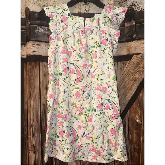 Girls Crown & Ivy Size 12 Cap Sleeve Floral Dress - Picture 4 of 5